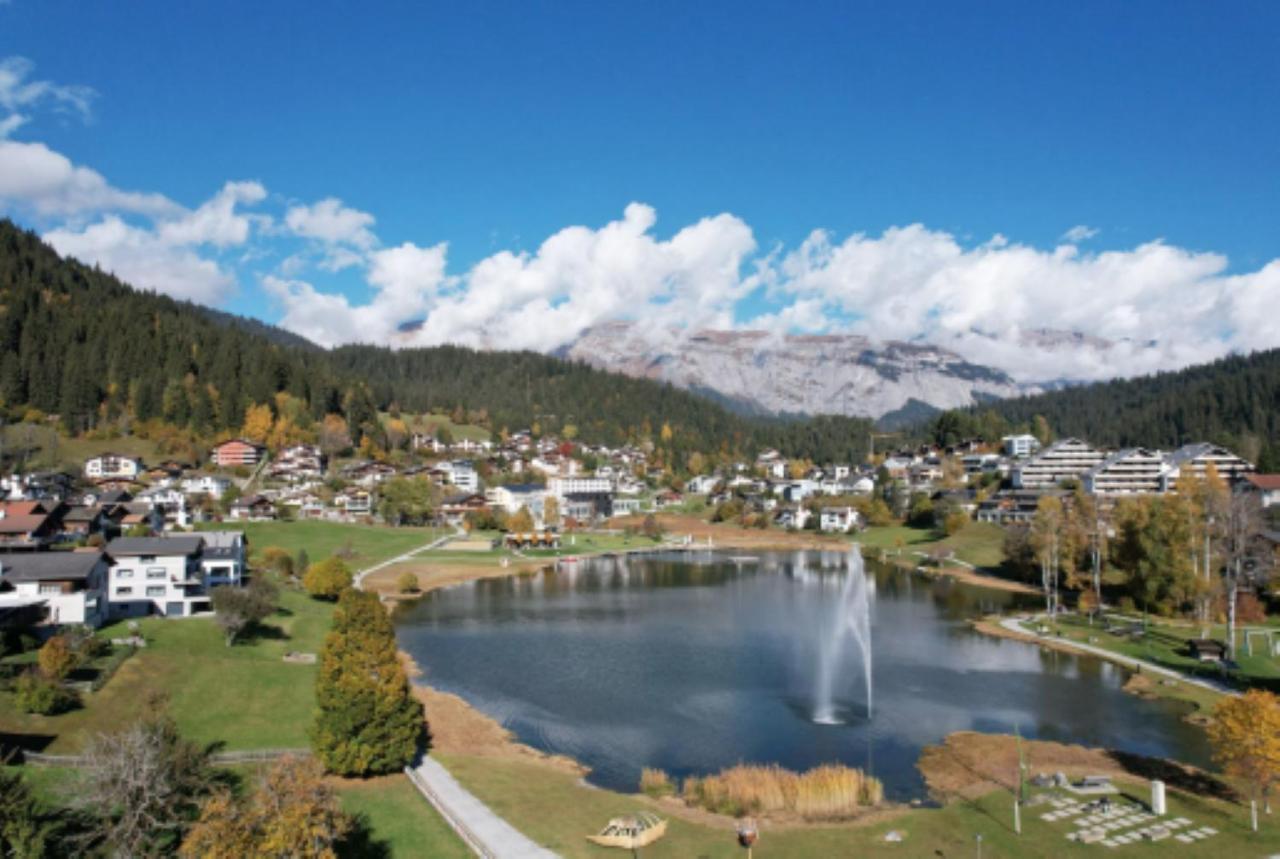 Lovely 1-Bedroom Vacation Studio Apartment With Pool And Sauna Laax Exterior photo